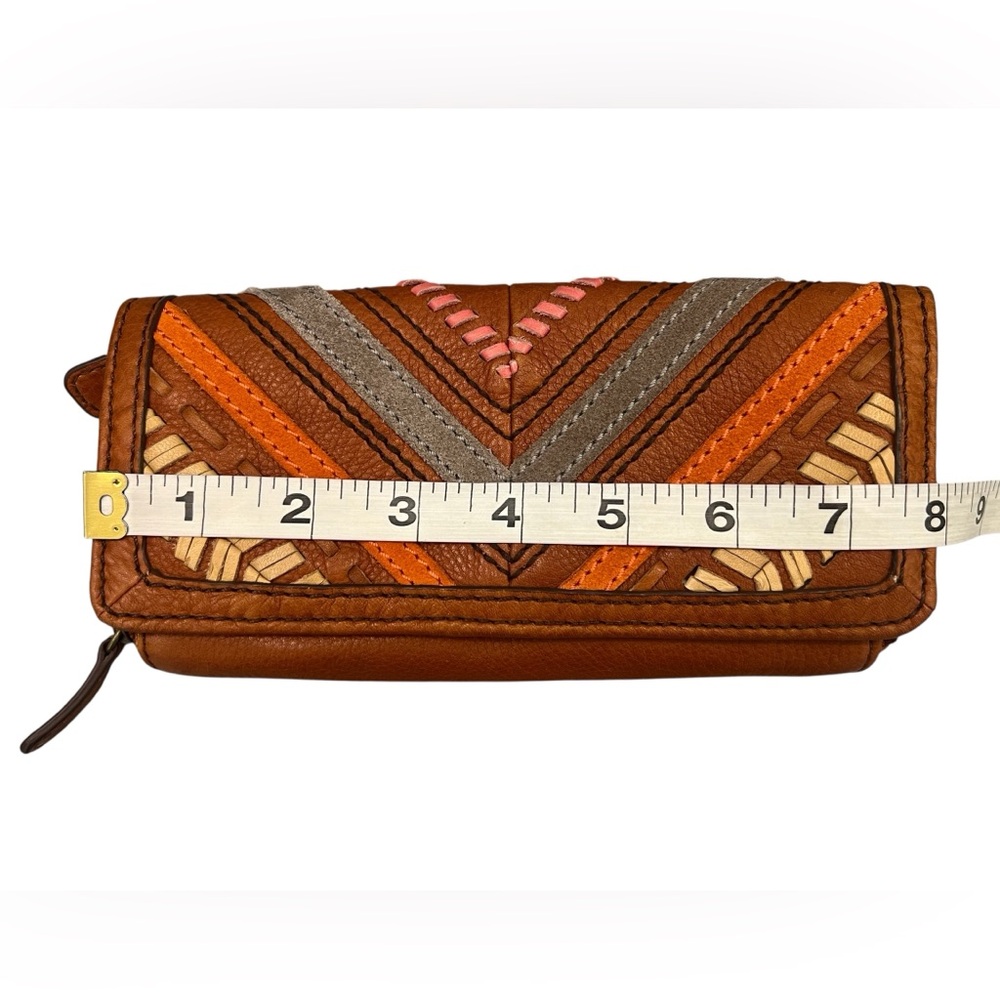 Fossil Vintage Brown Soft Leather Boho Multiple Compartments Wallet - Picture 8 of 9